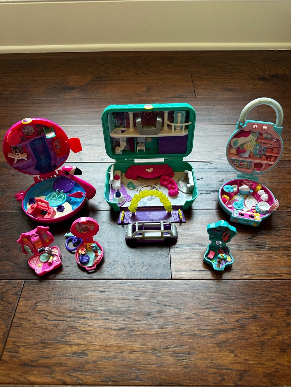 Polly Pocket Mini Playset Collection - Pink, Teal & Purple